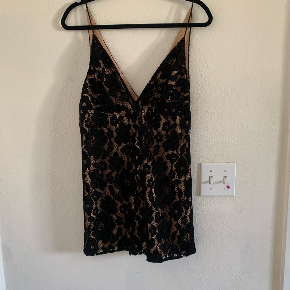NWT FP DANGEROUS LOVE VELVET EMBROIDERED BABYDOLL CAMI DRESS - Picture 3 of 4